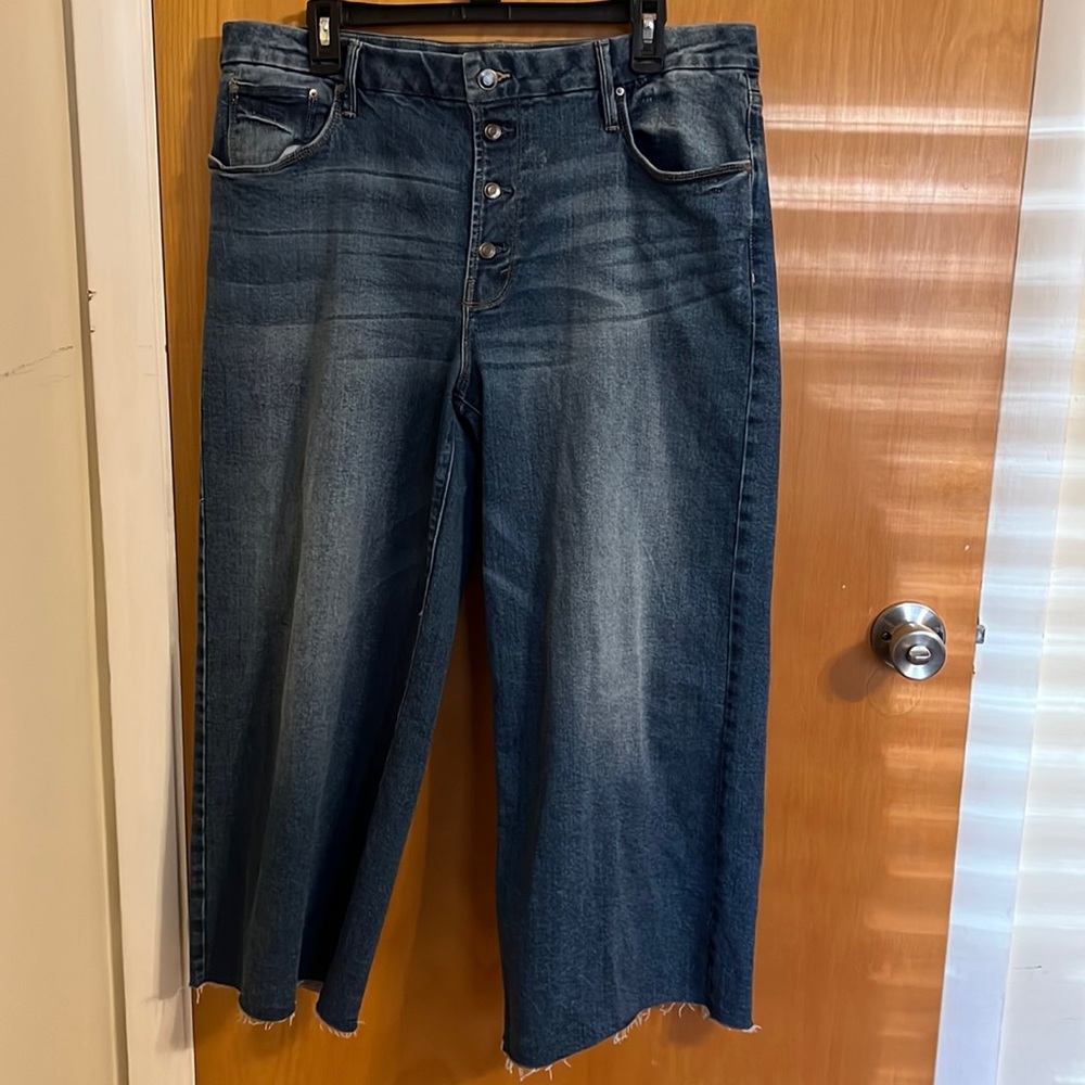 Time & True High waisted wide leg jeans size 16